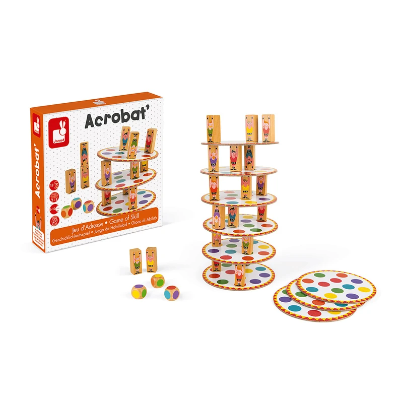 Настолна детска игра за сръчност, Цветни акробати (5+)
