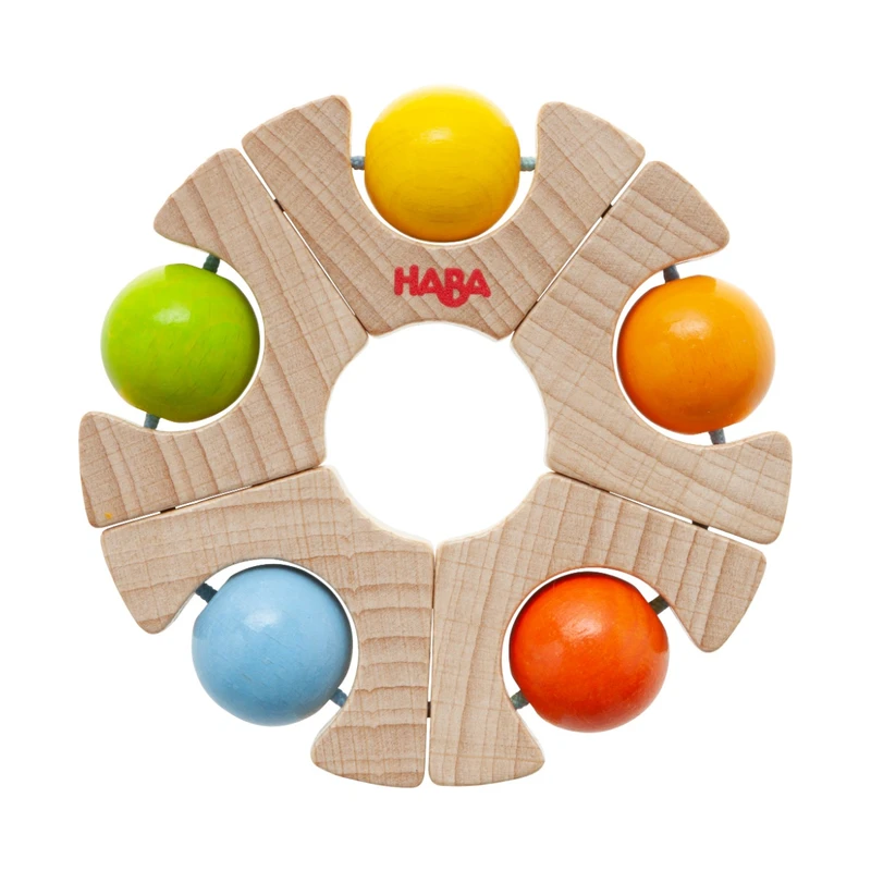 Кръгла дървена играчка Haba 306692, Цветни топки