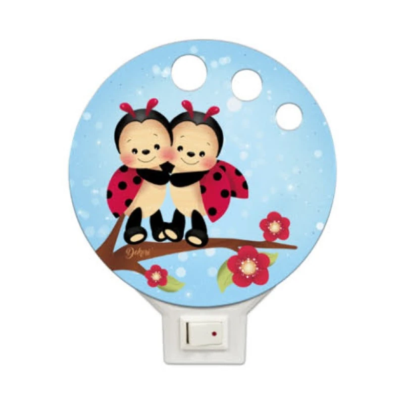 LED детска лампа Две калинки, За контакт, Икономична