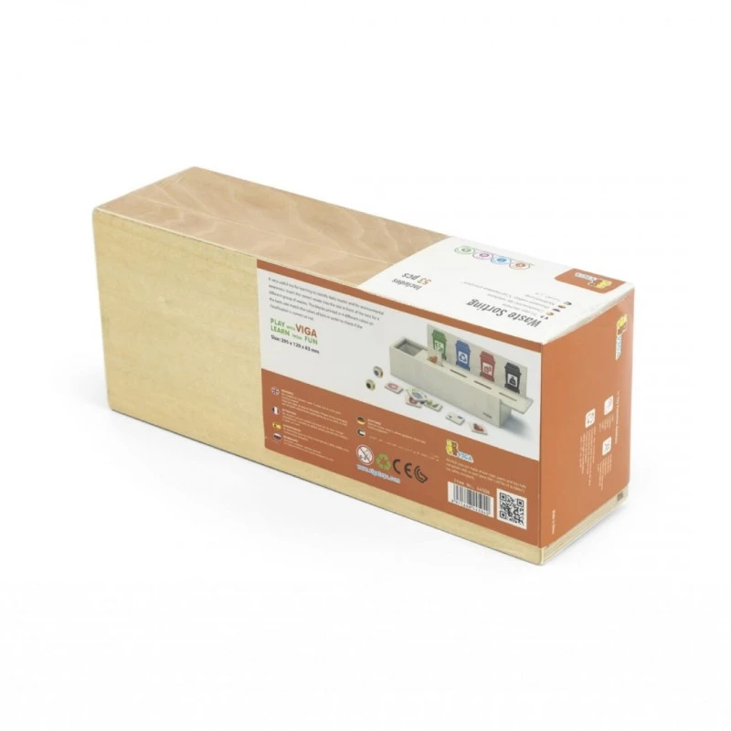 Дървена игра за сортиране на боклук VIGA