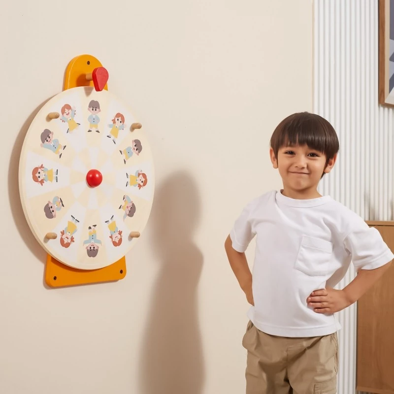 Интерактивна игра за стена VIGA, от дърво, Уча емоцииите