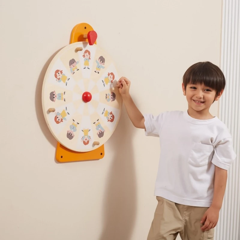 Интерактивна игра за стена VIGA, от дърво, Уча емоцииите