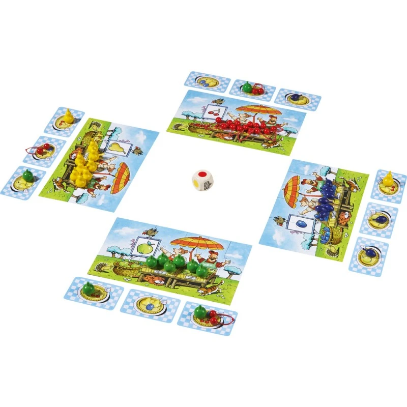 Колекция 10 настолни образователни игри, ХАБА 302282 (3-6год.), ОВОЩНА ГРАДИНА, ЕКО материали, С инструкция на български, Немска