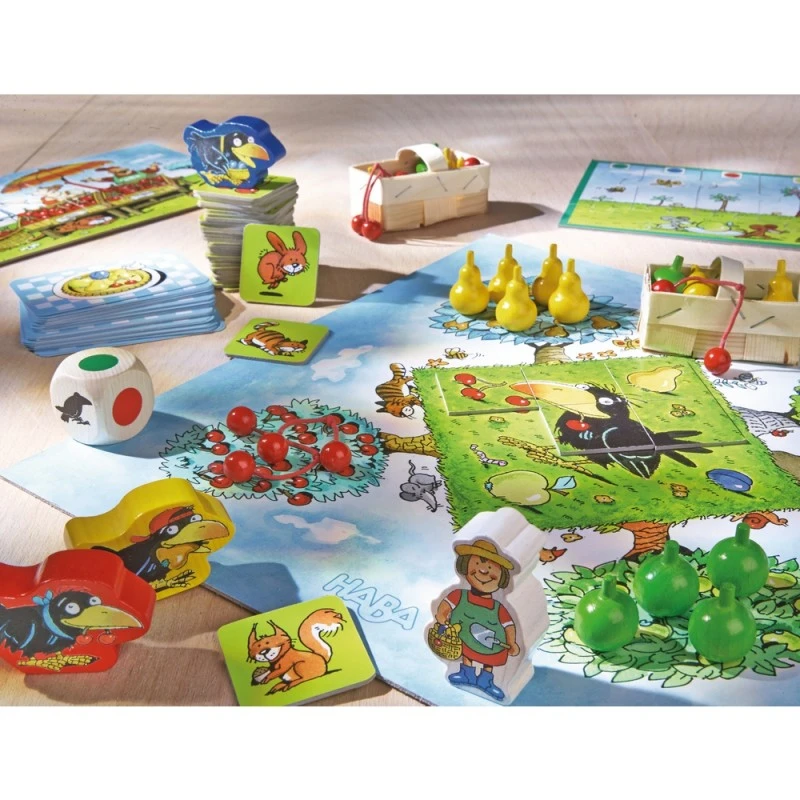Колекция 10 настолни образователни игри, ХАБА 302282 (3-6год.), ОВОЩНА ГРАДИНА, ЕКО материали, С инструкция на български, Немска