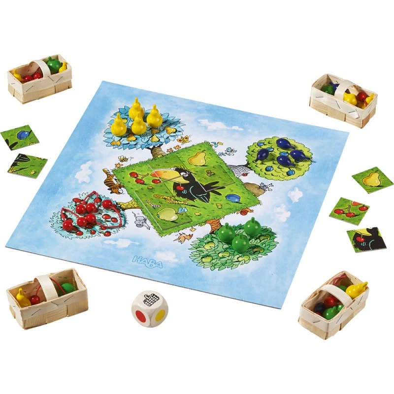 Колекция 10 настолни образователни игри, ХАБА 302282 (3-6год.), ОВОЩНА ГРАДИНА, ЕКО материали, С инструкция на български, Немска