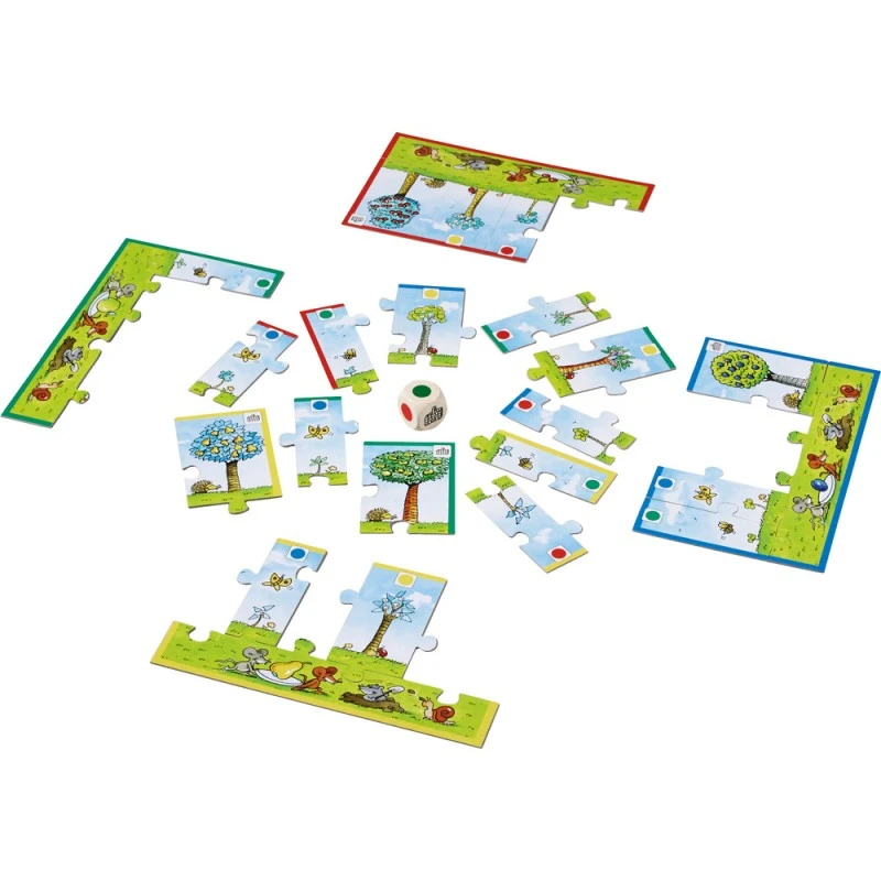 Колекция 10 настолни образователни игри, ХАБА 302282 (3-6год.), ОВОЩНА ГРАДИНА, ЕКО материали, С инструкция на български, Немска