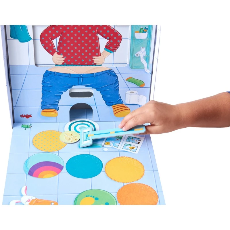 Отборна настолна игра, ХАБА 305485 (2+), ХОДИ МИ СЕ ДО ТОАЛЕТНА, Размер 37х27х7см, С инструкция на български, Немска