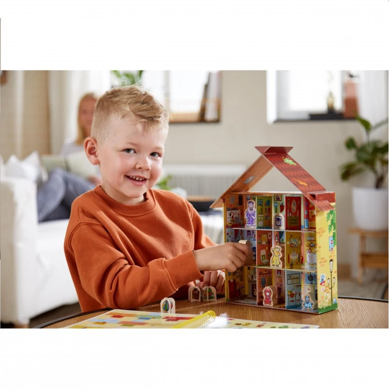 Логическа 3Д игра за деца 4+, ХАБА 306806, вкл. 60 шаблони със задачи, ЕКО материали, С инструкция на български език, Немска