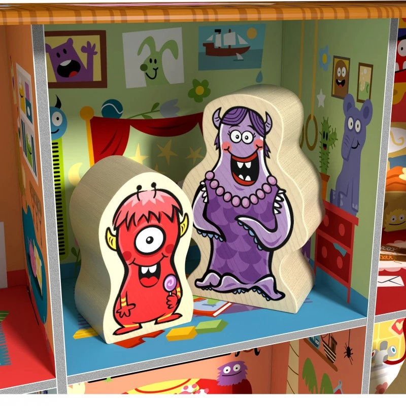 Логическа 3Д игра за деца 4+, ХАБА 306806, вкл. 60 шаблони със задачи, ЕКО материали, С инструкция на български език, Немска