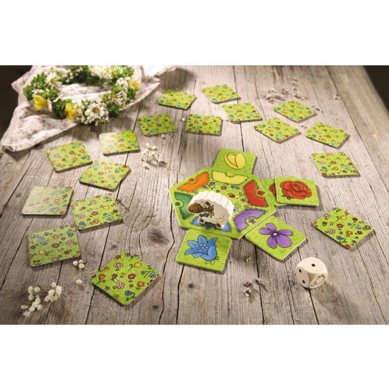 Детска настолна игра, ХАБА 4093 (4-8год.), БЕЛА ЦВЕТЕНЦЕТО, ЕКО: Дърво и картон, С инструкция на български език, Немска