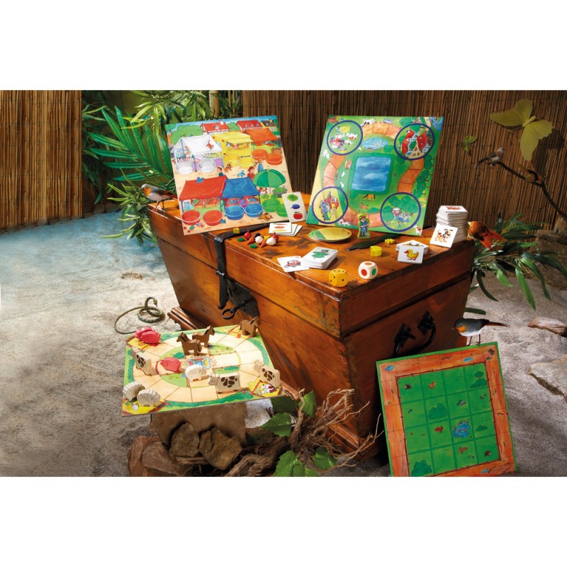 Колекция 10 настолни образователни игри, ХАБА 4278 (3-12год.), ЕКО материали, С инструкция на български, Немска