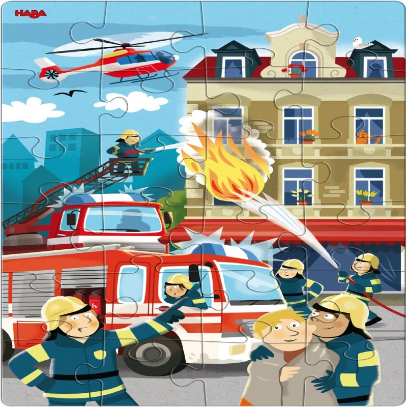 Пъзели детски Професии, 2 броя, Картон, 24 части, 14,50*22,50см, Немски, Haba 306161