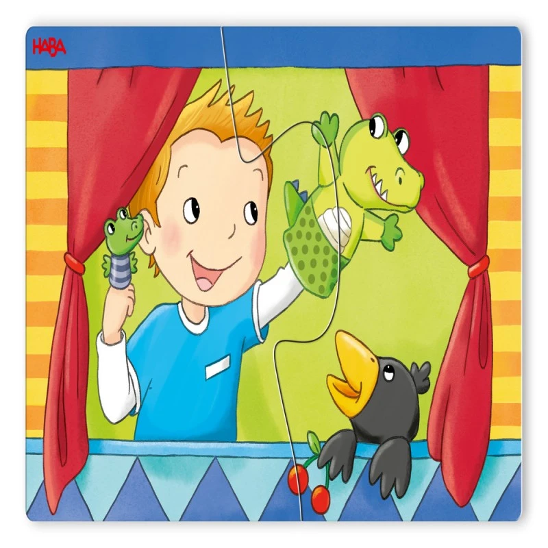 Пъзели детски Моите играчки 2+, 10 броя, 2 части, Картон, Немски, Haba 306799