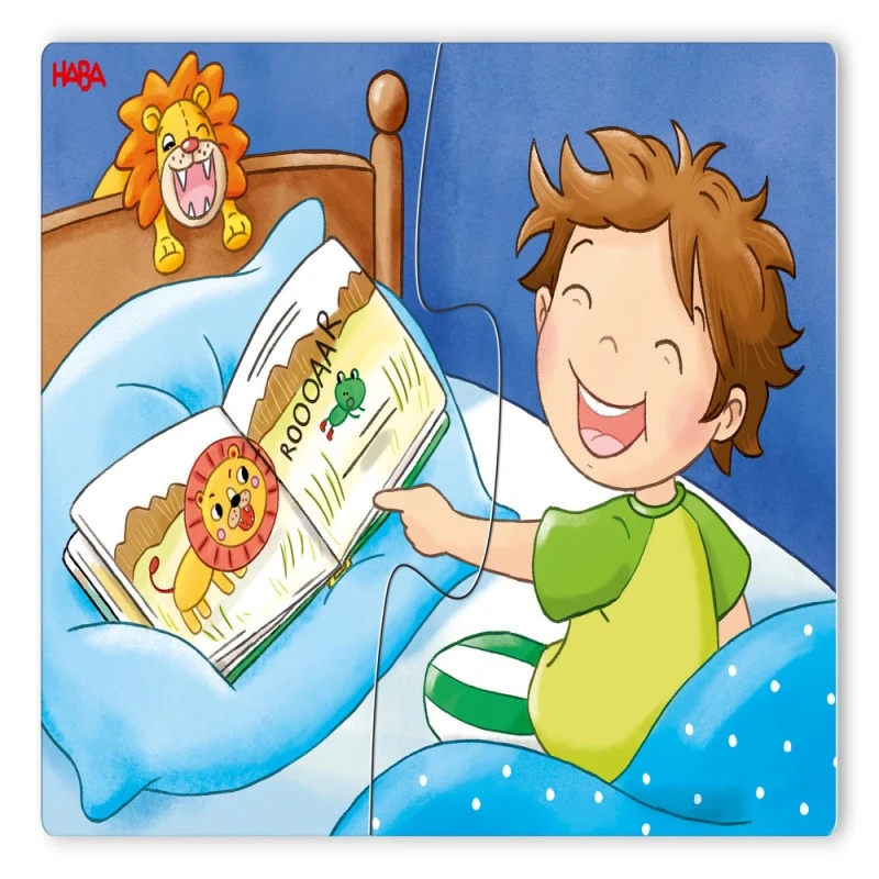 Пъзели детски Моите играчки 2+, 10 броя, 2 части, Картон, Немски, Haba 306799