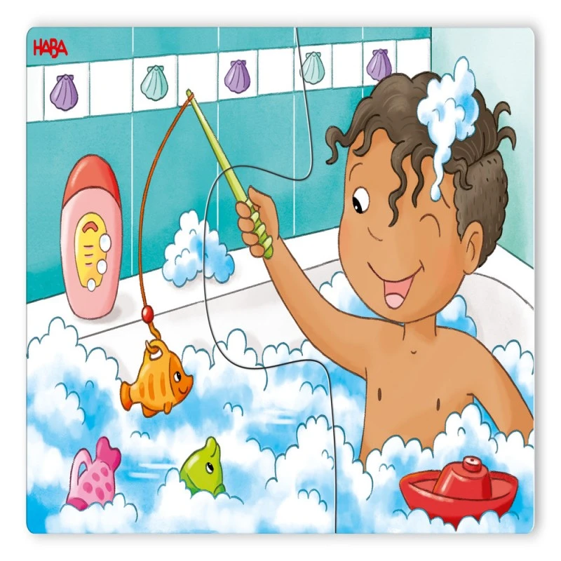 Пъзели детски Моите играчки 2+, 10 броя, 2 части, Картон, Немски, Haba 306799