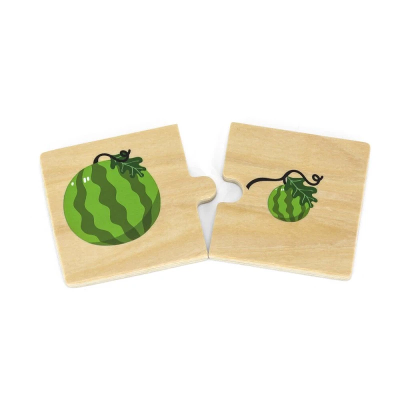 Дървен пъзел Противоположности, 24 плочки 12 двойки