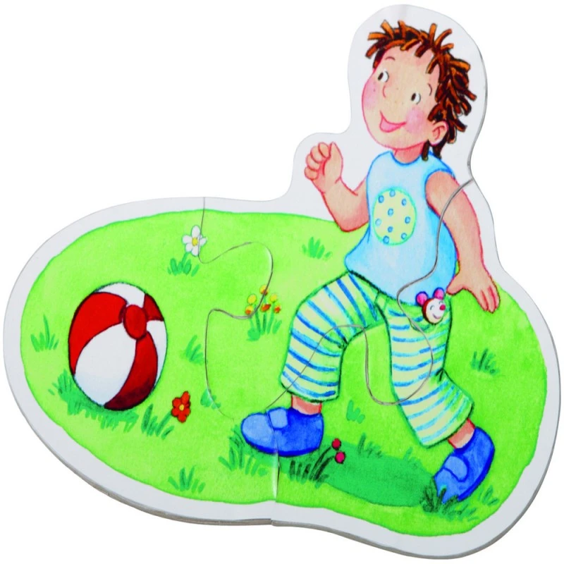 Пъзели детски Лили и приятели 2+, 6 броя, Картон, Дървена фигура, Немски, Haba 5940