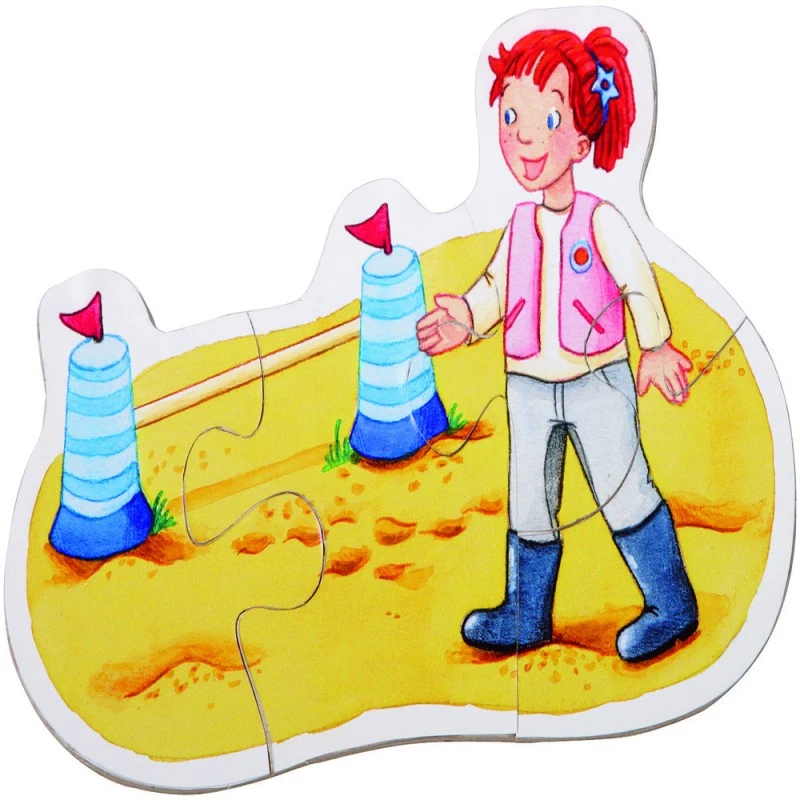 Пъзели детски Лили и приятели 2+, 6 броя, Картон, Дървена фигура, Немски, Haba 5940