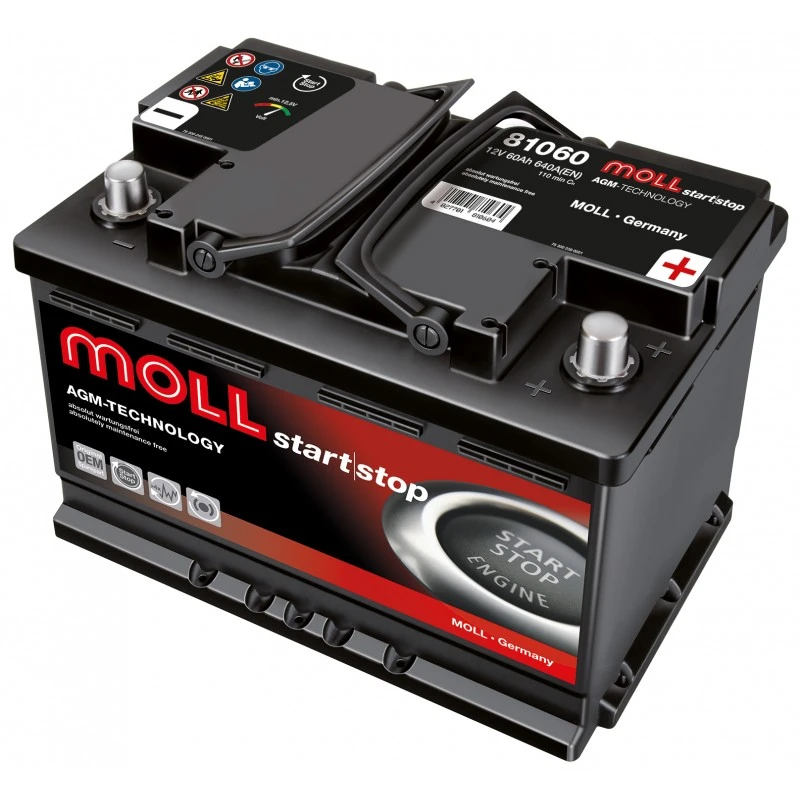 Акумулатор MOLL Start-Stop AGM 12V 60AH