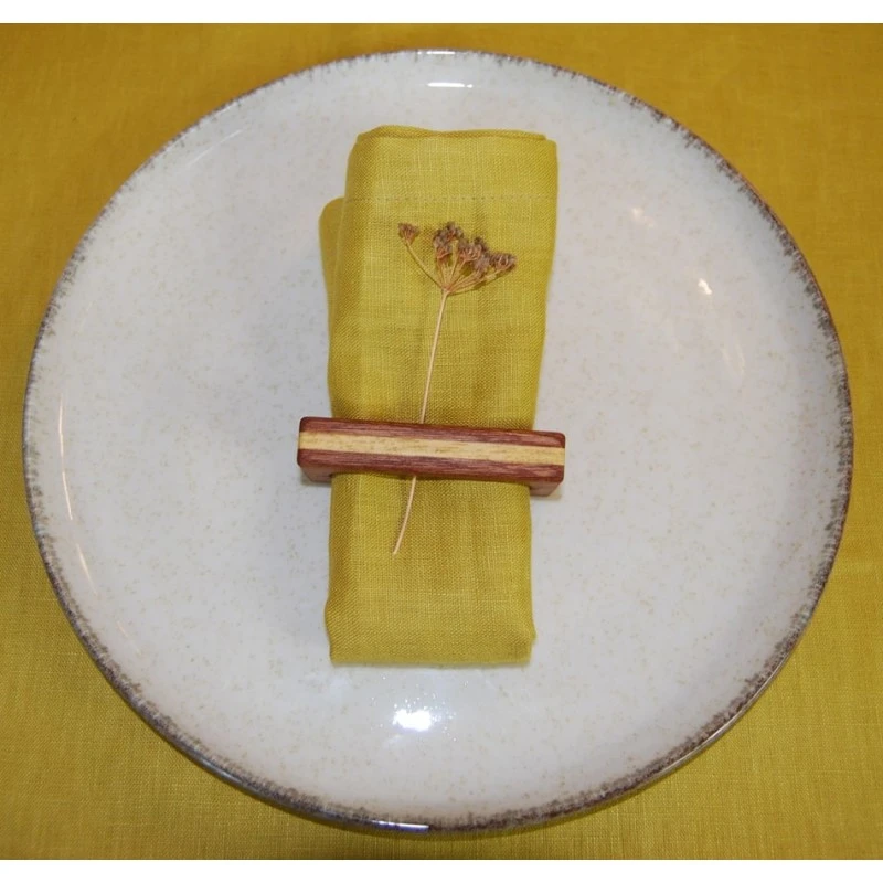 Ленена покривка за маса MARI 100/130, Охра