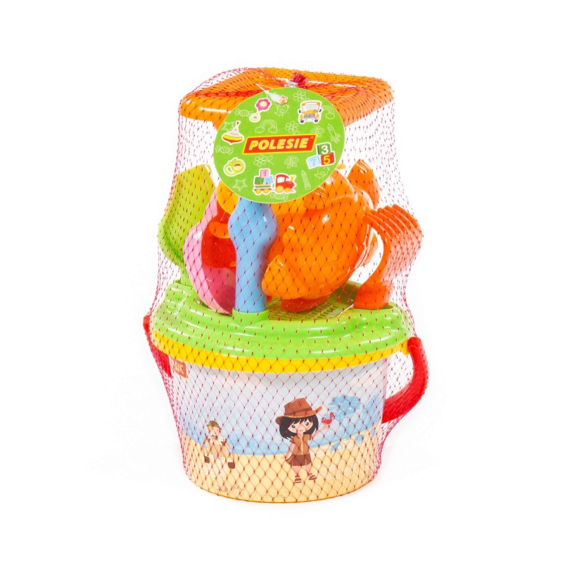 Плажен комплект с мелница розов (7 части) 35769