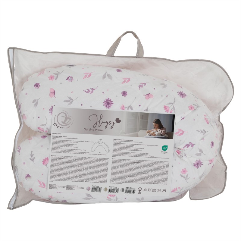 Възглавница за бременни и кърмене Hugsy розов