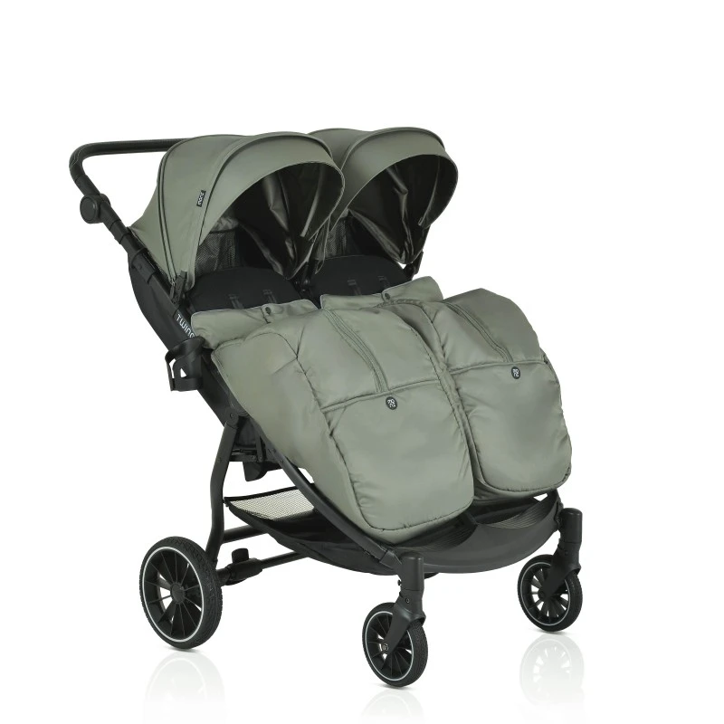 Количка за близнаци TwinGo Mineral-green
