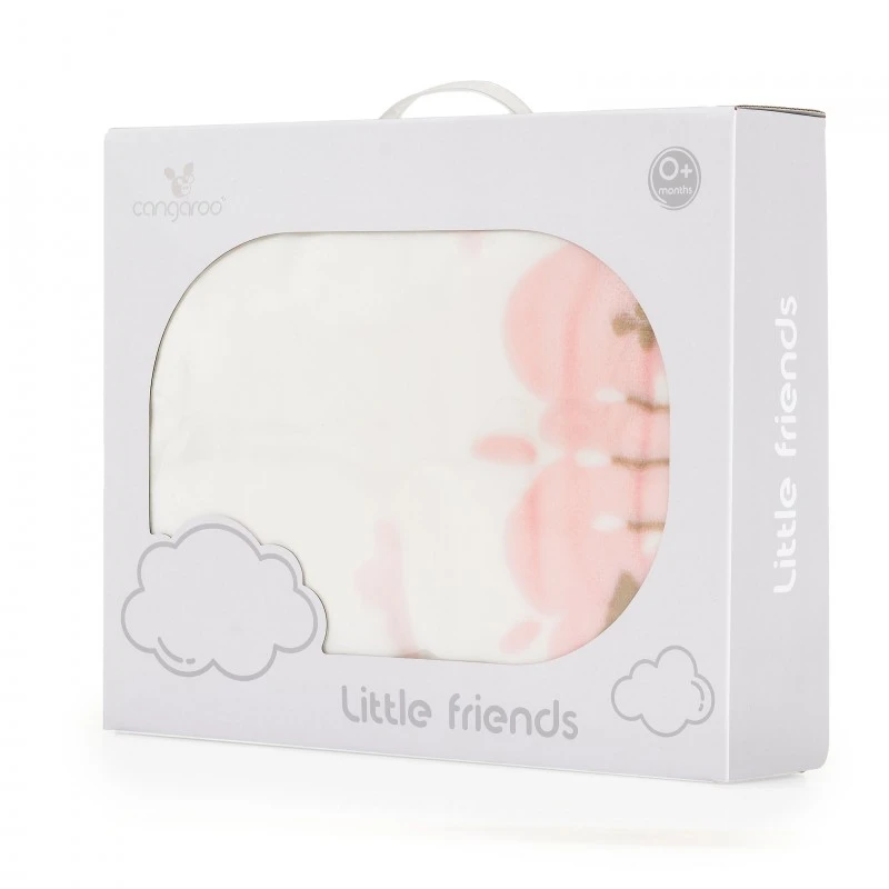 Одеяло с шерпа 80/110 cm Little friends розов