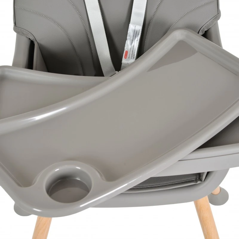 Стол за хранене Donut 2в1 сив