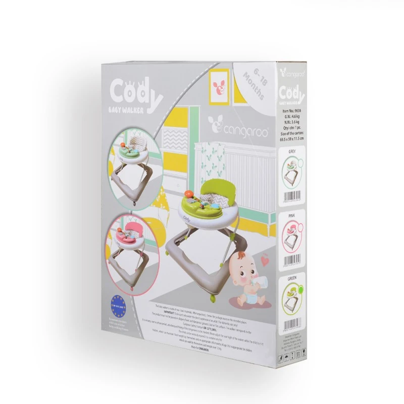 Cangaroo Проходилка Cody сив