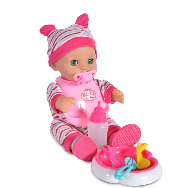 Rong Long Кукла 31cm пишкаща  с обувки и лигавник 8261