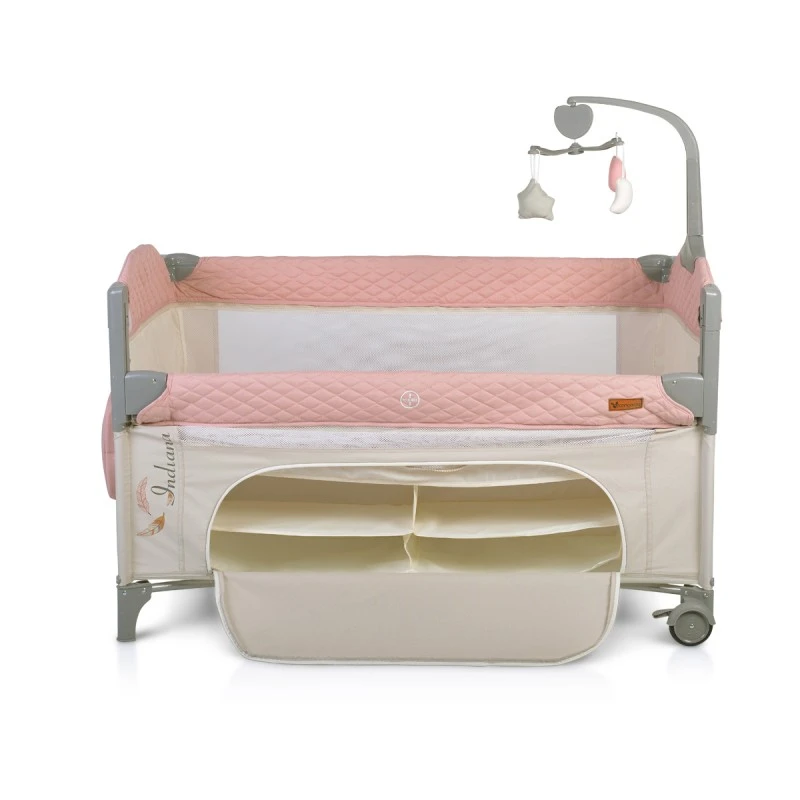 Детска кошара Cangaroo, Indiana, розов, 0 месеца +