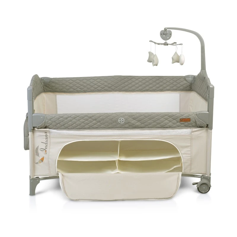 Детска кошара Cangaroo, Indiana, сив, 0 месеца +