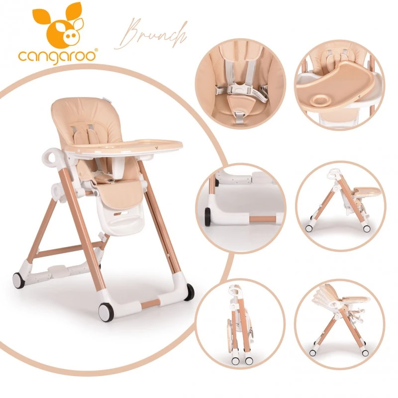 Cangaroo Стол за хранене Brunch бежов