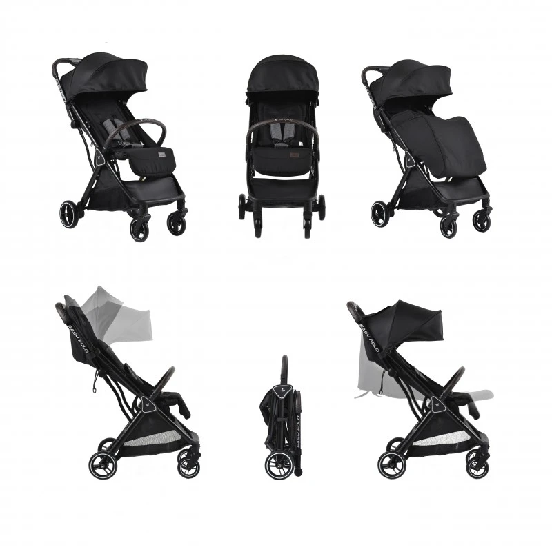 Лятна количка Cangaroo Easy fold черен