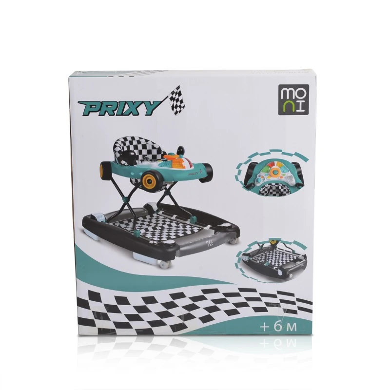 Moni Проходилка Prixy 3 в 1 сив