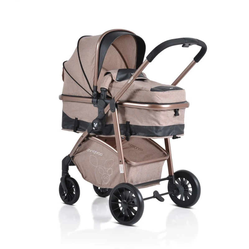 Cangaroo Комбинирана количка 2 в 1 Milan бежов