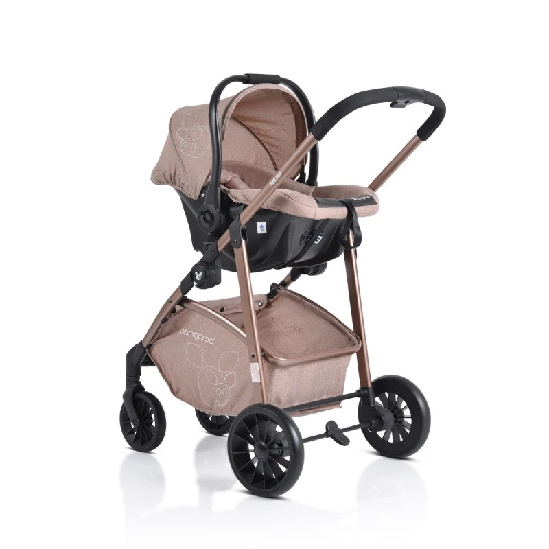 Cangaroo Комбинирана количка 2 в 1 Milan бежов