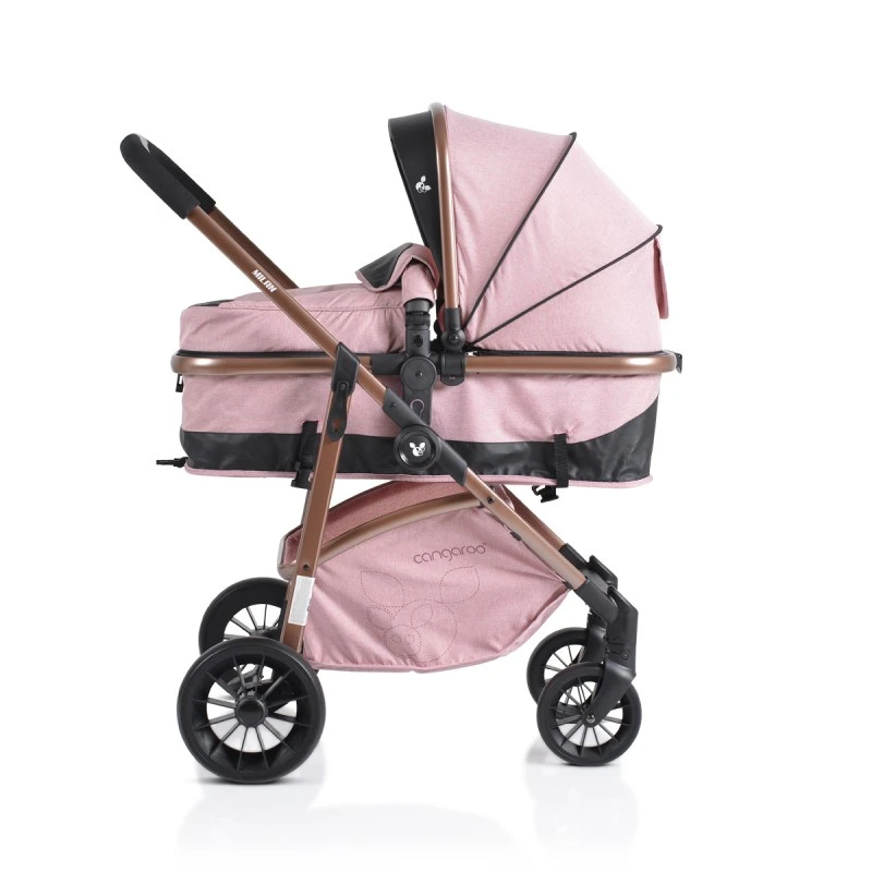 Cangaroo Комбинирана количка 2 в 1 Milan розов