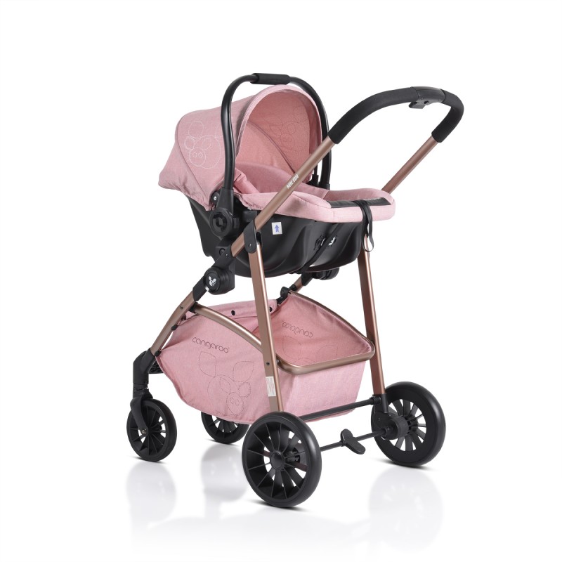 Cangaroo Комбинирана количка 2 в 1 Milan розов