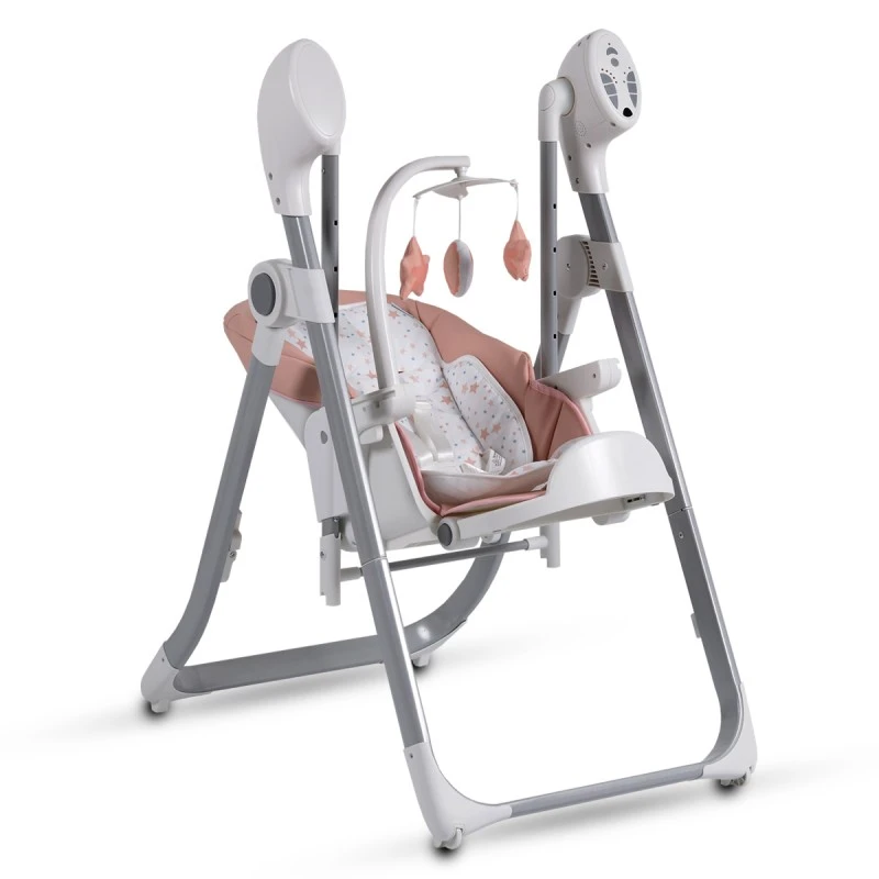 Cangaroo Стол за хранене-люлка Pudding 2 в 1 розов