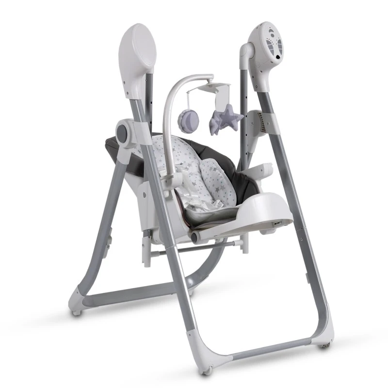 Cangaroo Стол за хранене-люлка Pudding 2 в 1 сив