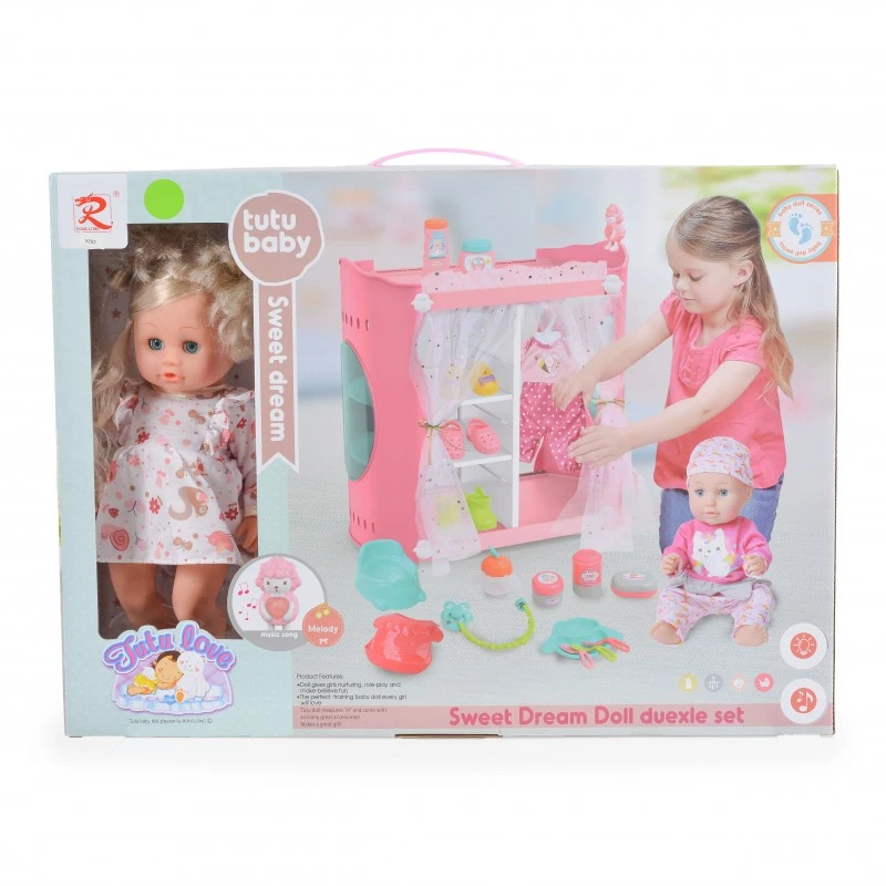 Rong Long Кукла 36cm с дрехи и гардероб 9282