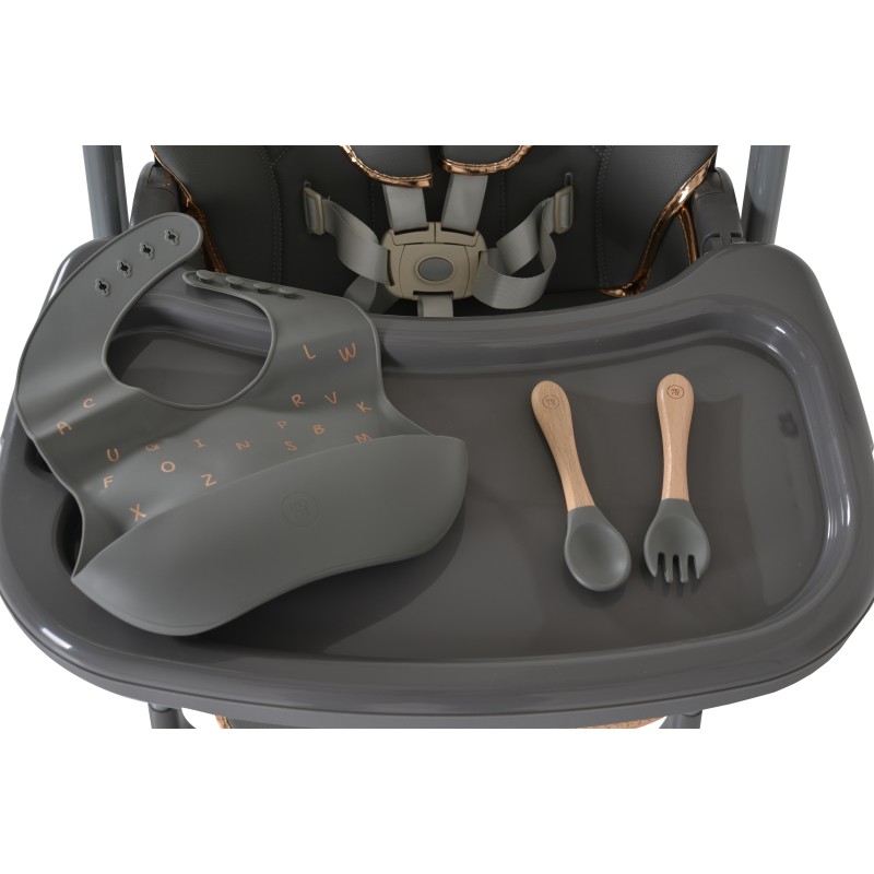 Стол за хранене с подарък Moni Lindo сив