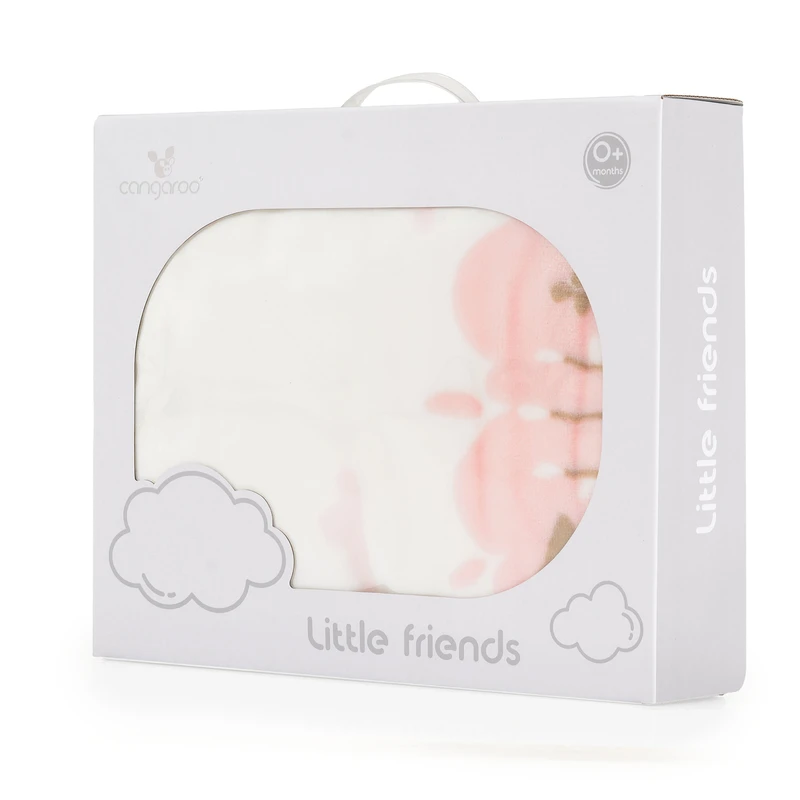 Одеяло с шерпа 80/110 cm Little friends розов