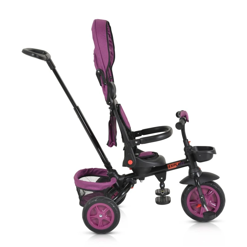 Триколка Byox Explore Сгъваемо кормило, Лилав