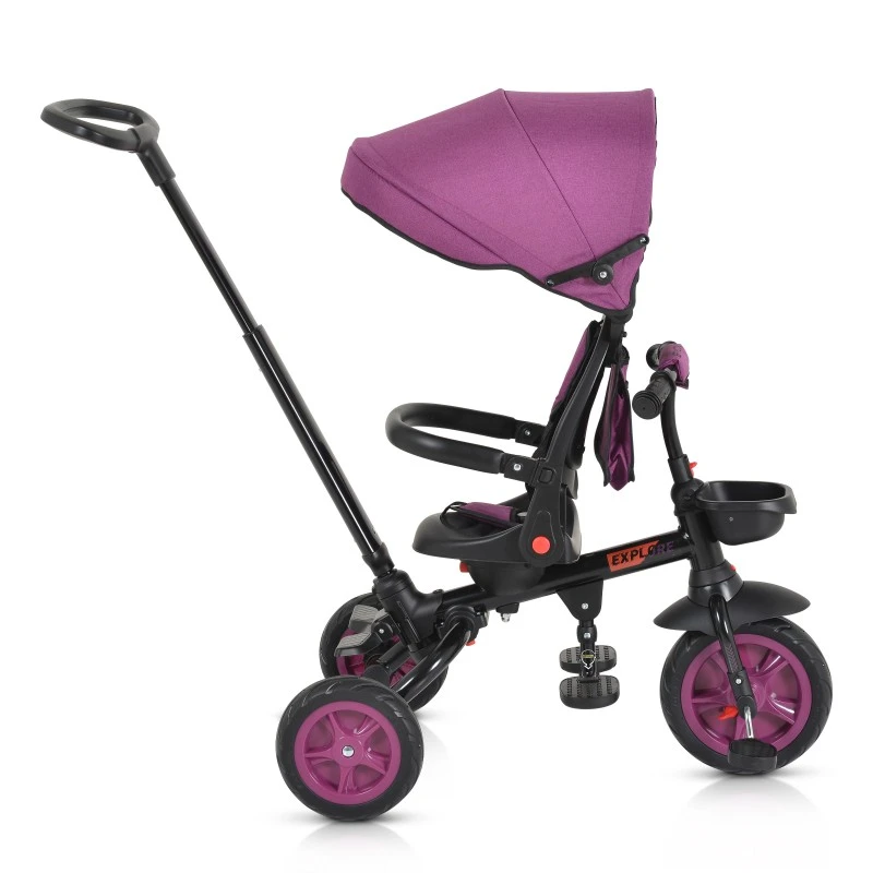 Триколка Byox Explore Сгъваемо кормило, Лилав