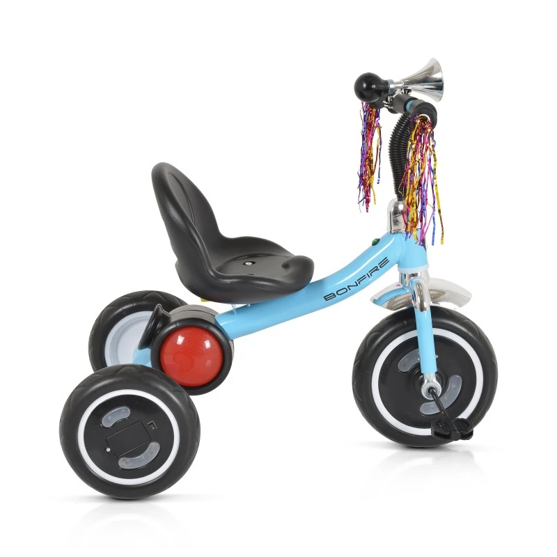 Триколка Byox Bonfire със светещи гуми, Син