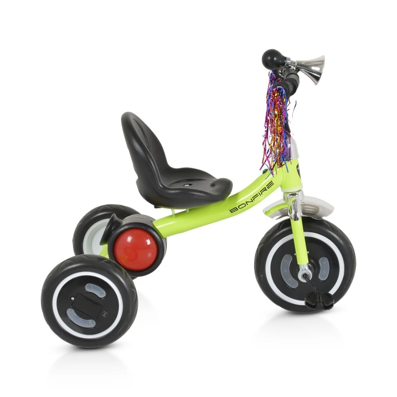 Триколка Byox Bonfire със светещи гуми, Зелен