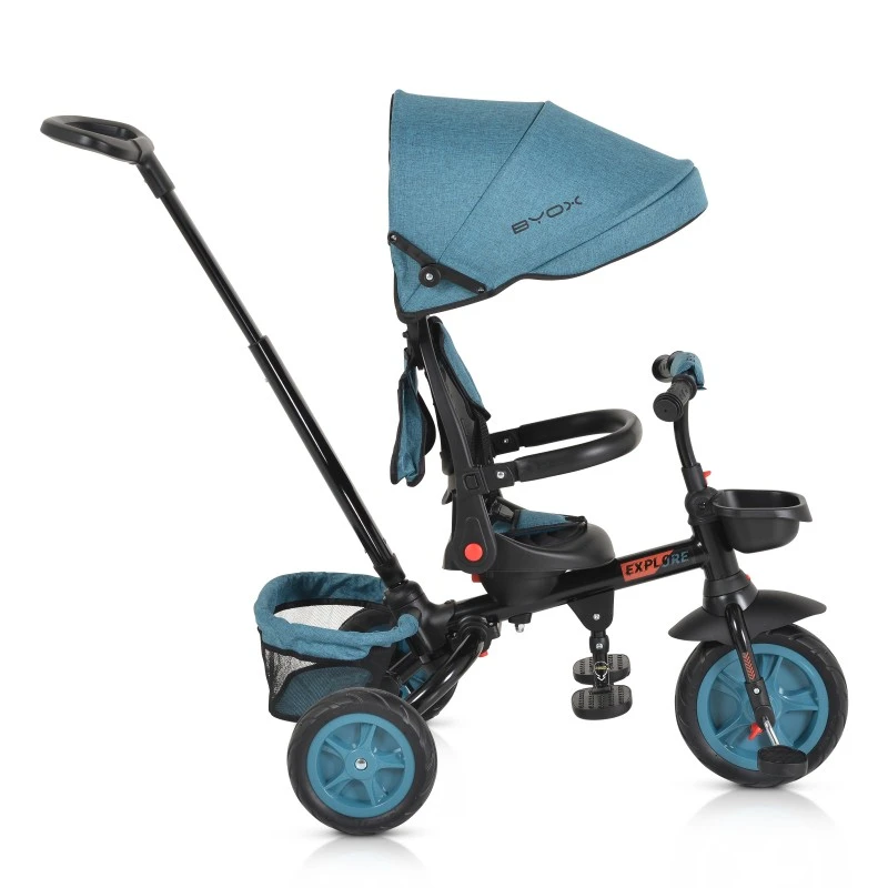 Триколка Byox Explore Сгъваемо кормило, Тюркоаз